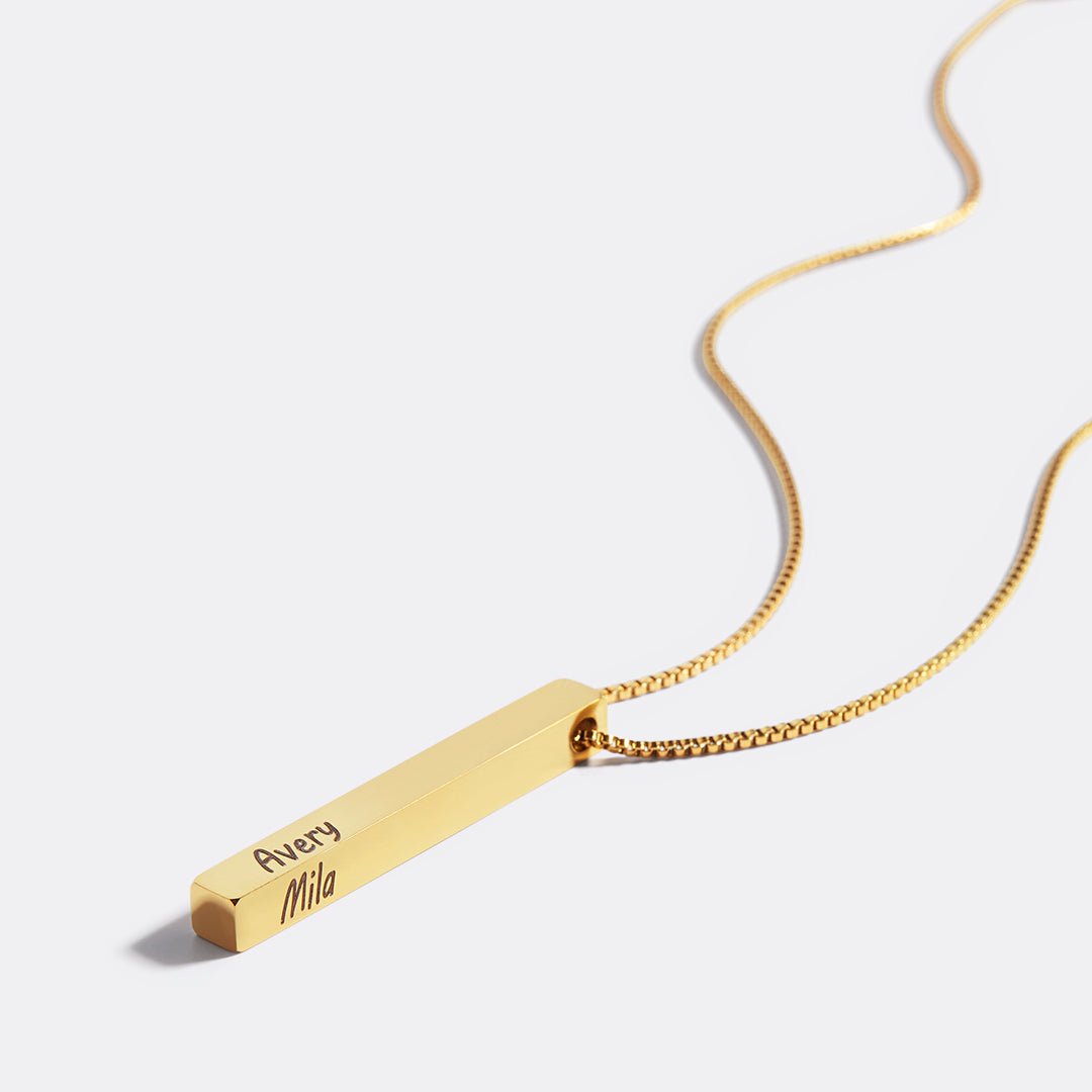 Necklace with pillar bar of musa