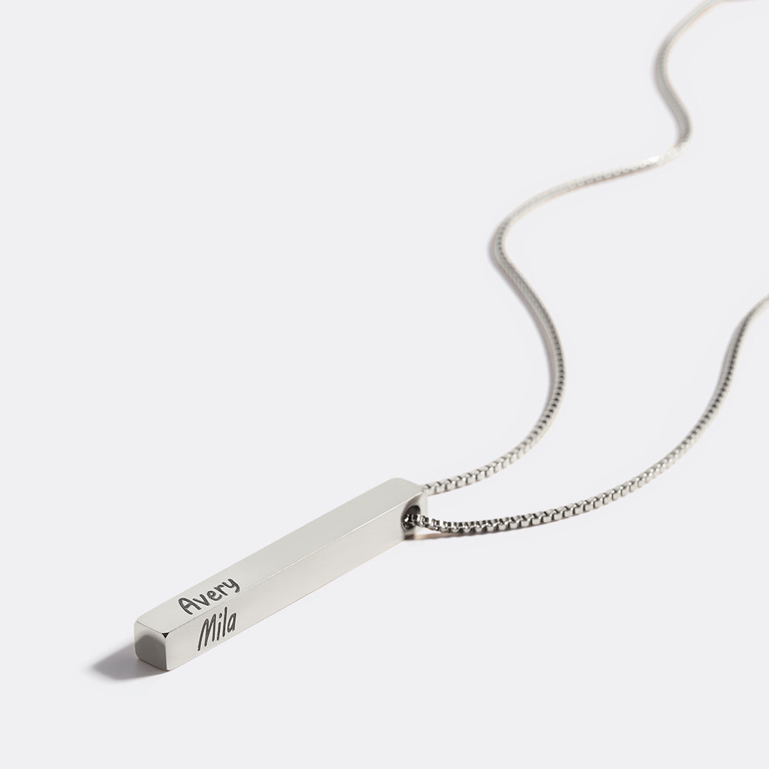 Necklace with pillar bar of musa