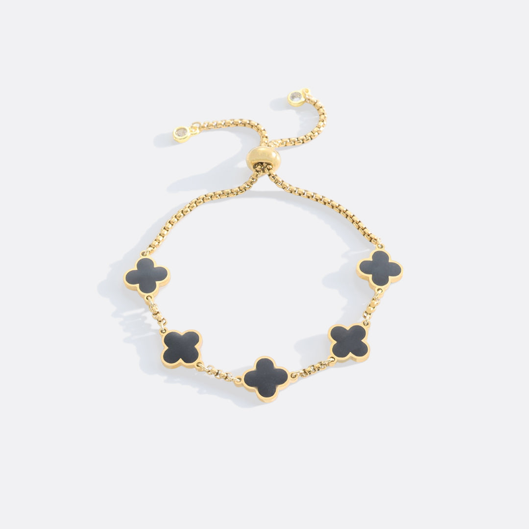 Clover enameled bracelet