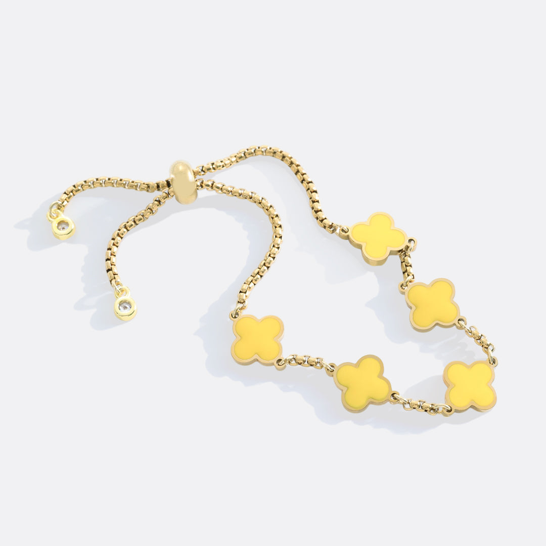 Clover enameled bracelet