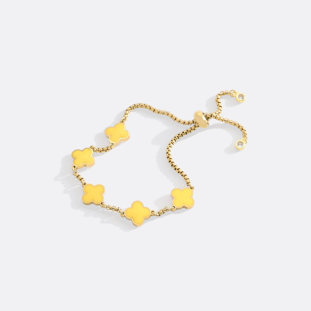 Clover enameled bracelet