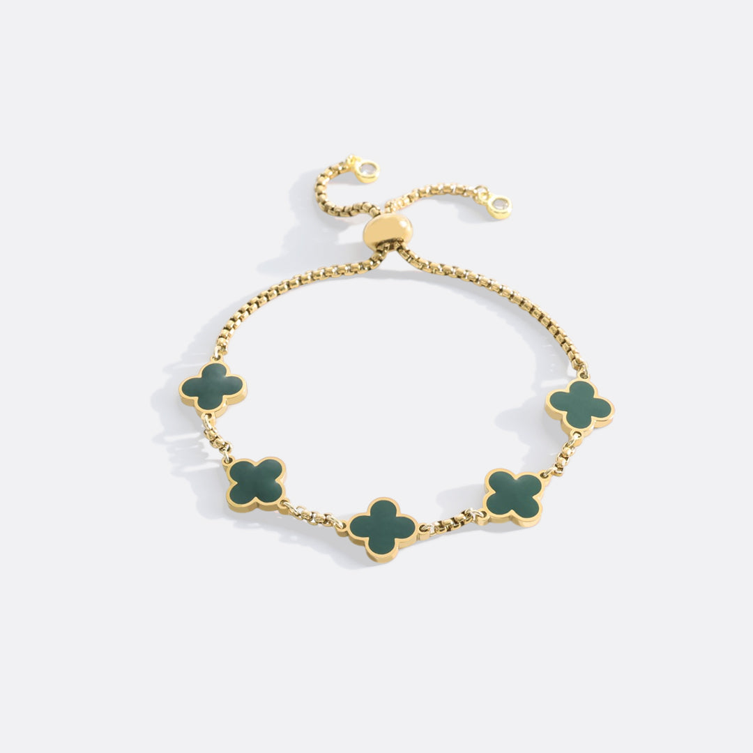 Clover enameled bracelet