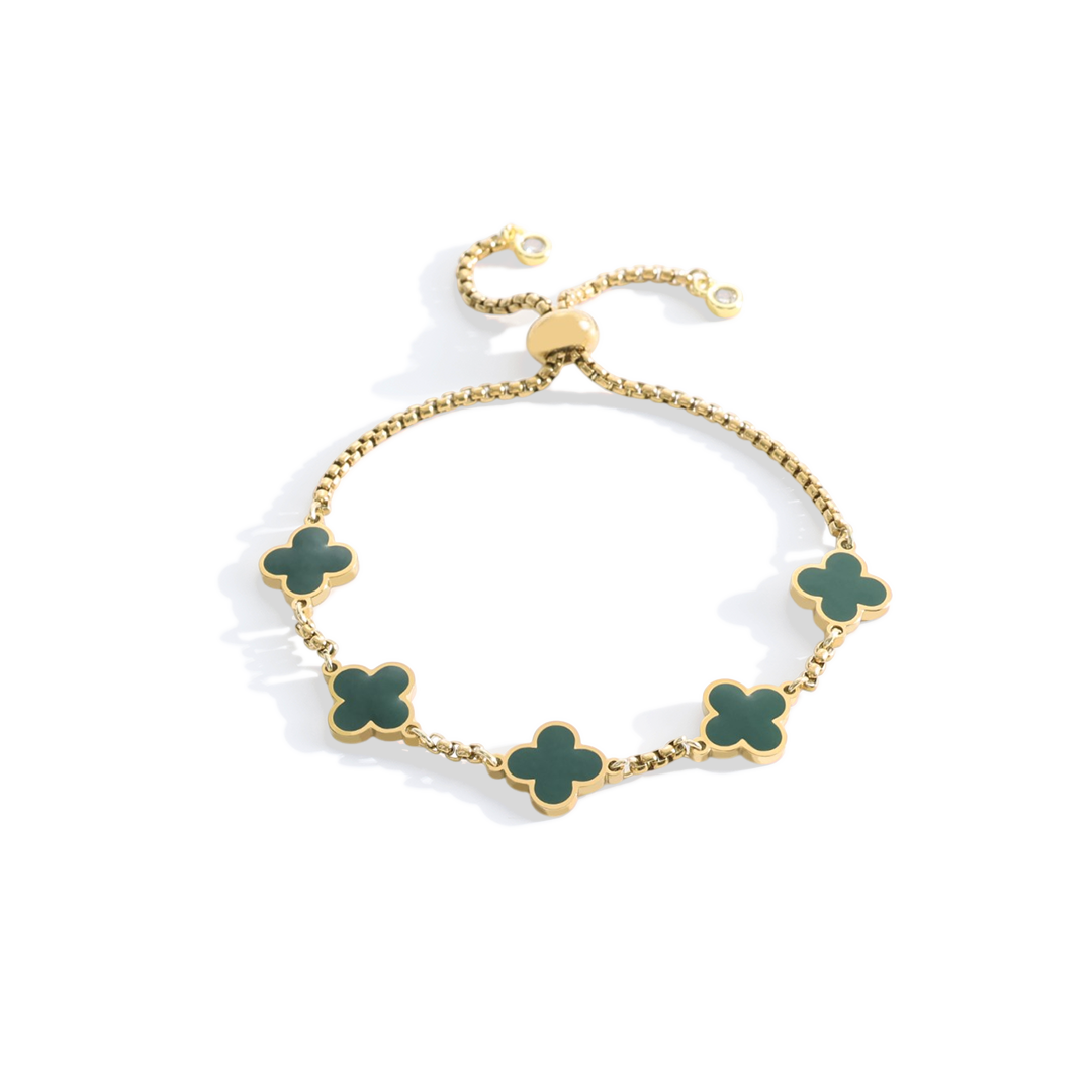 Clover enameled bracelet