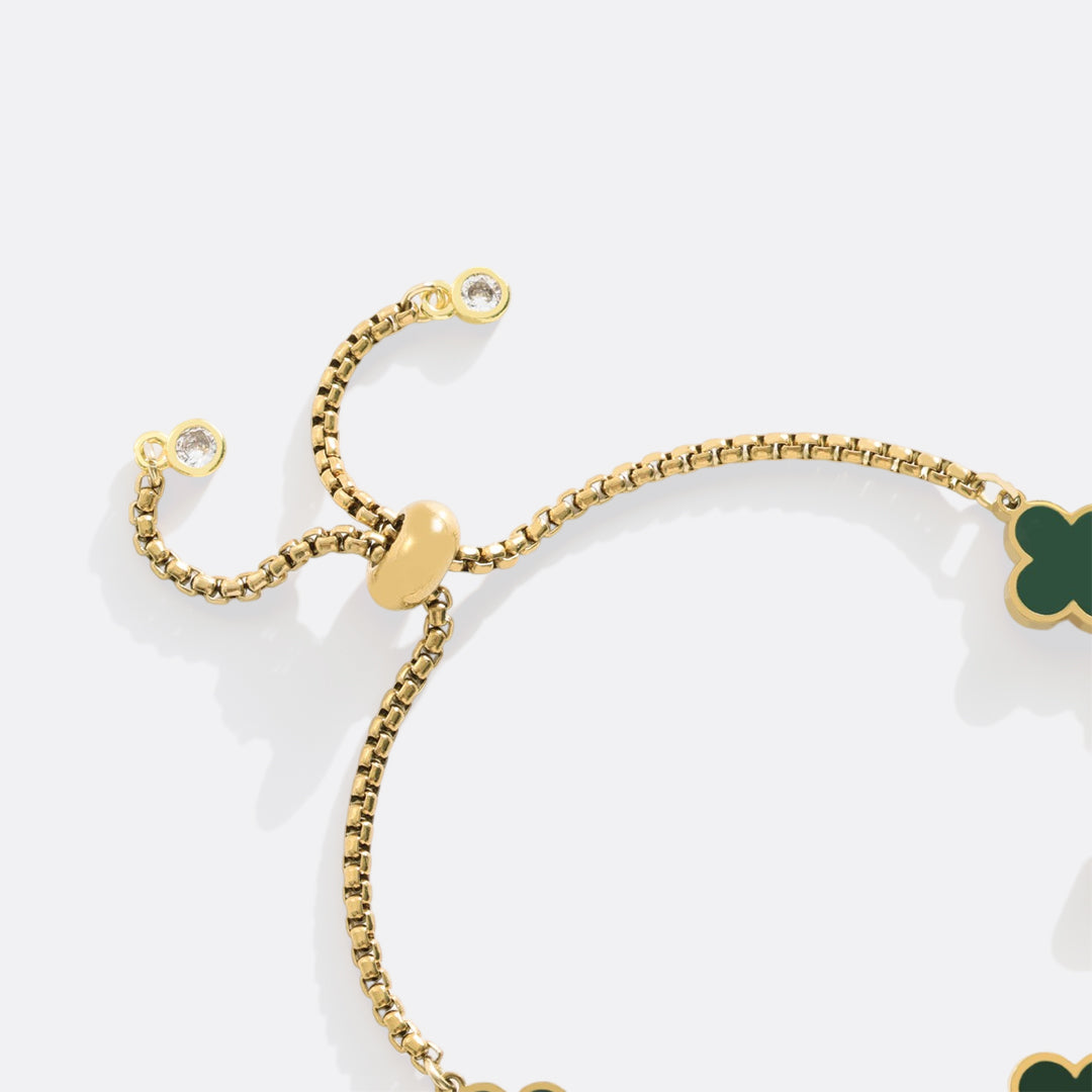 Clover enameled bracelet