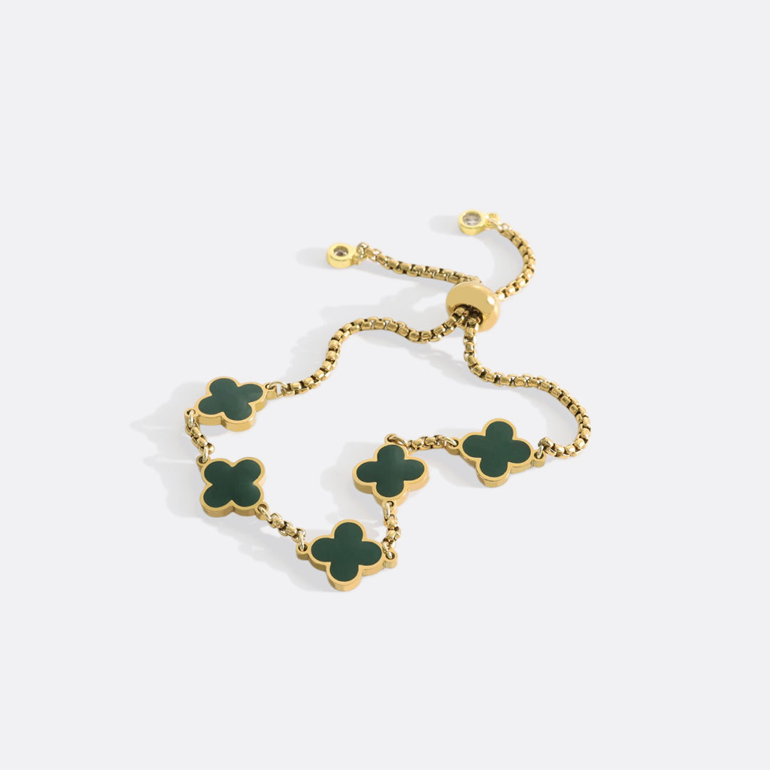 Clover enameled bracelet