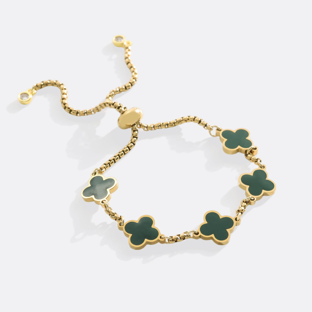 Clover enameled bracelet