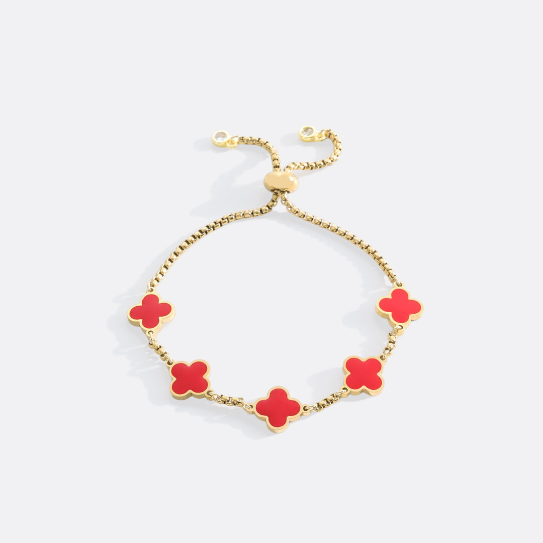 Clover enameled bracelet