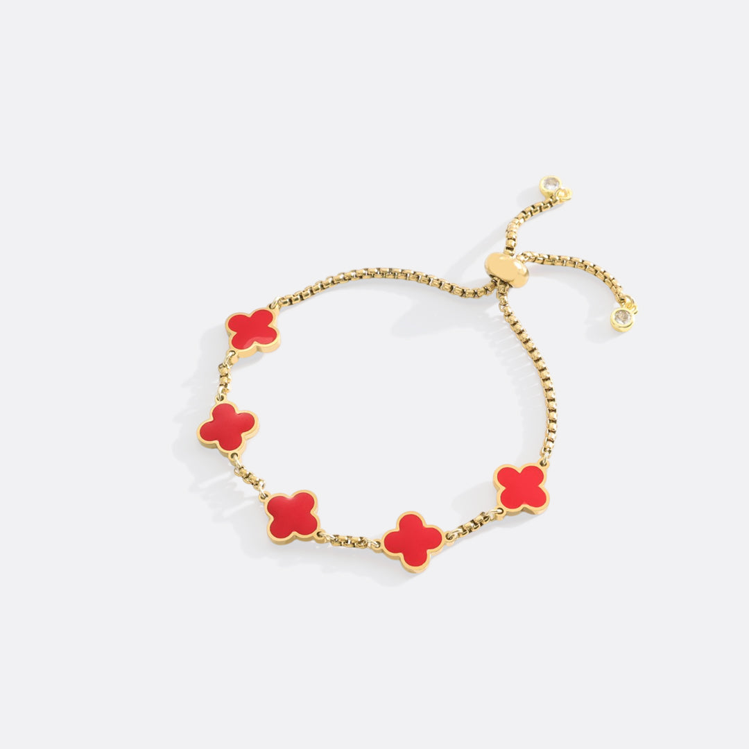 Clover enameled bracelet