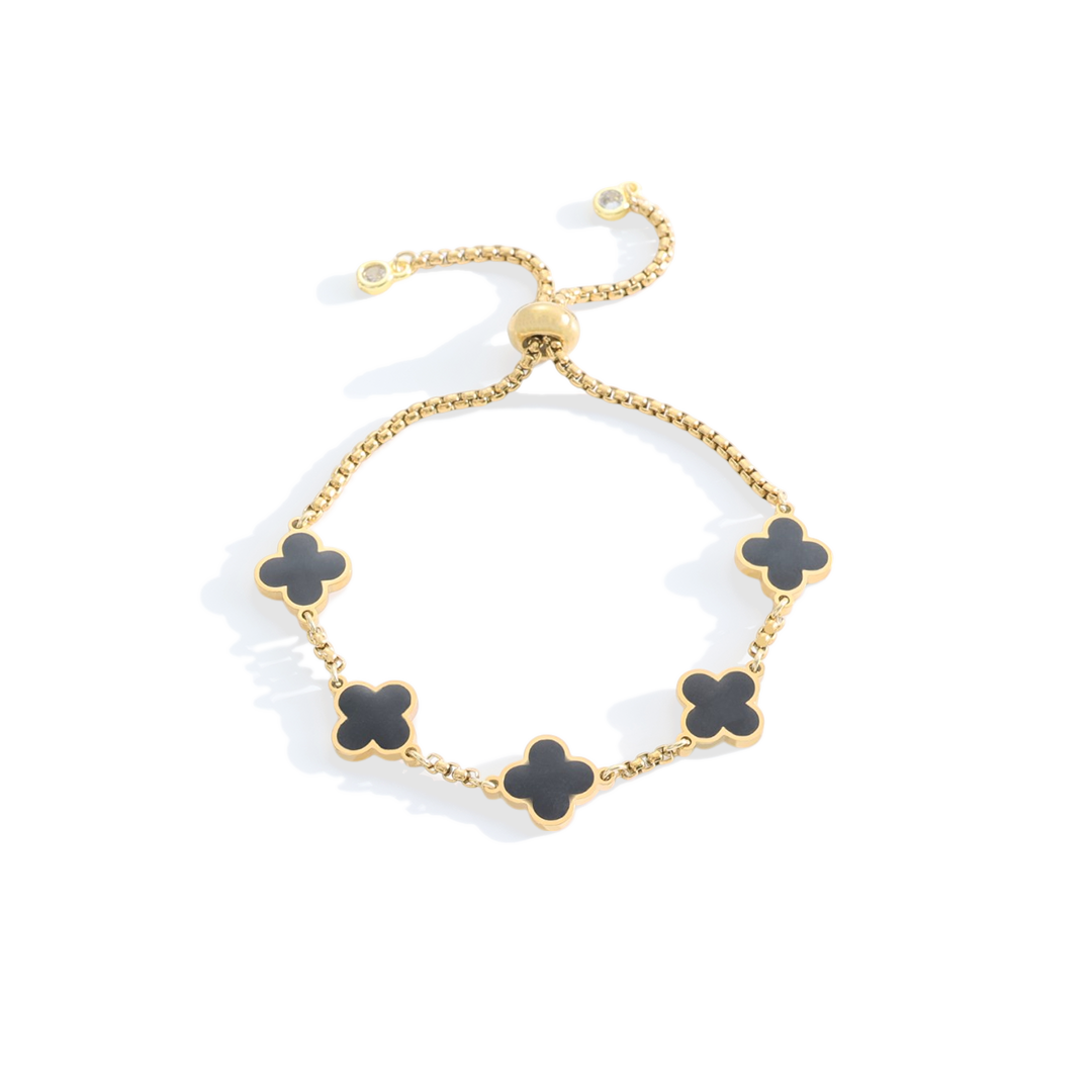 Clover enameled bracelet