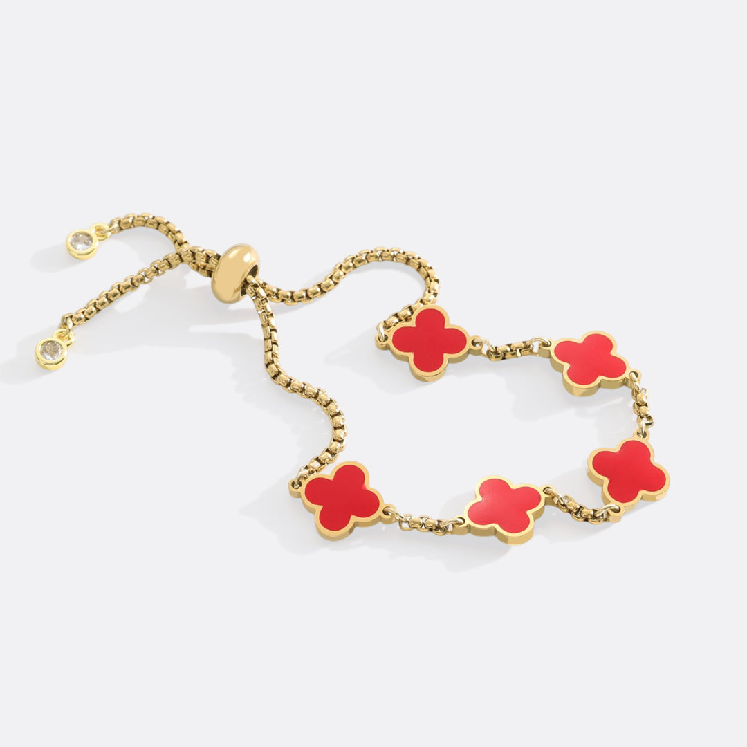 Clover enameled bracelet