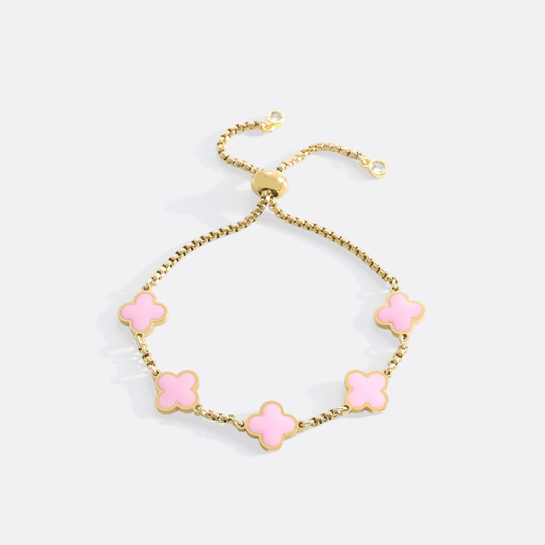Clover enameled bracelet