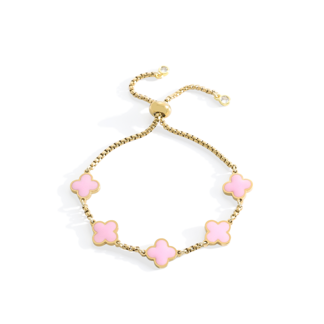 Clover enameled bracelet