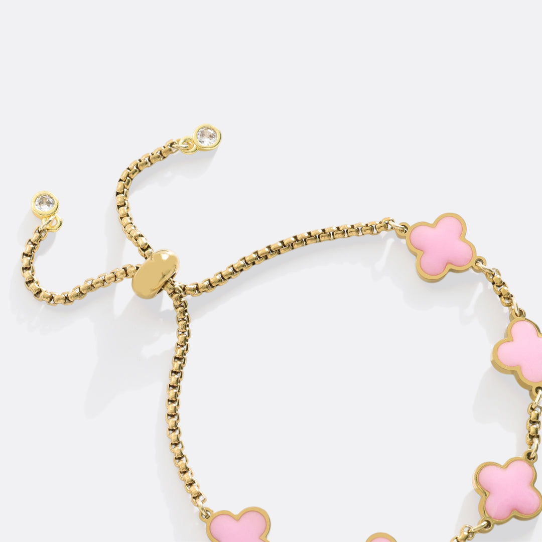 Clover enameled bracelet