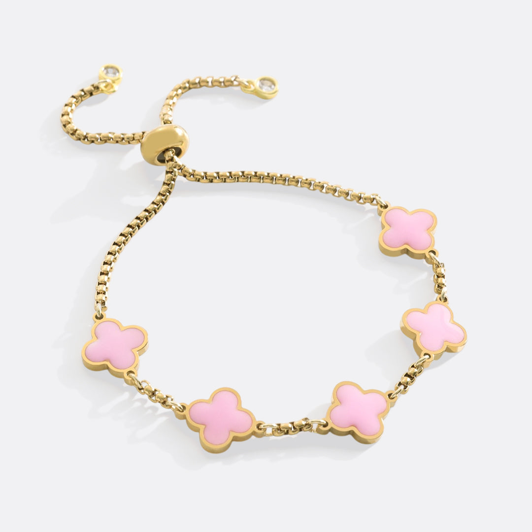 Clover enameled bracelet