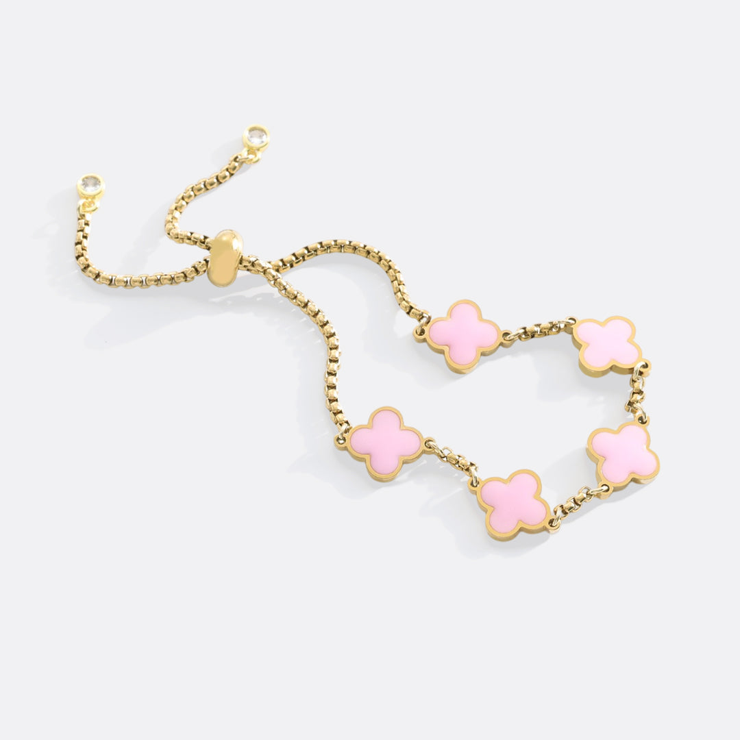 Clover enameled bracelet