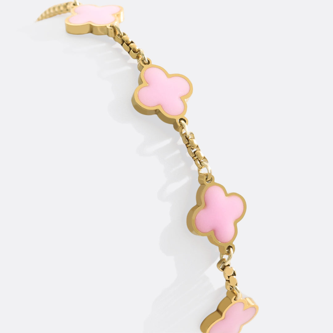 Clover enameled bracelet