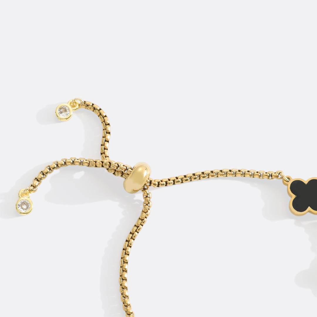 Clover enameled bracelet