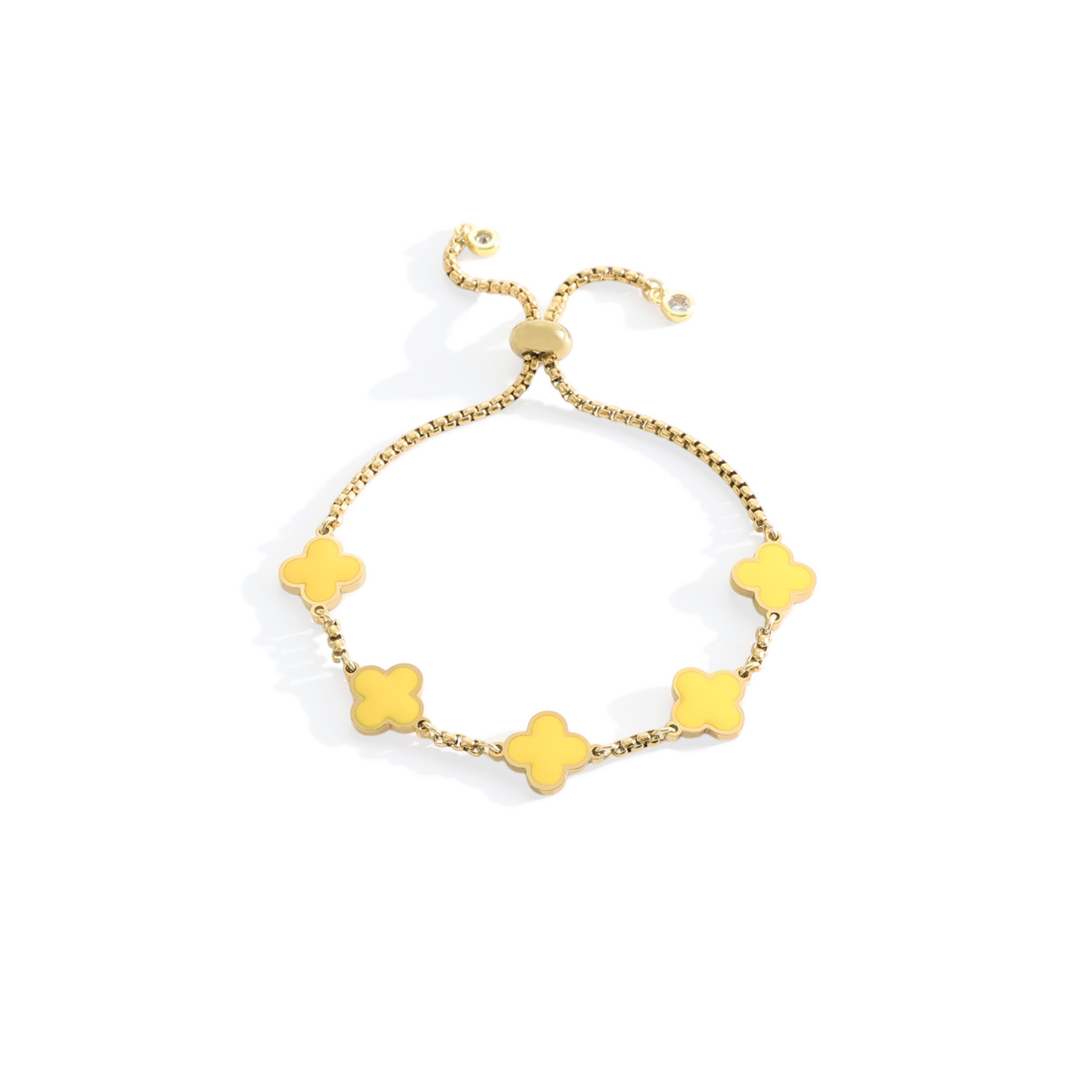 Clover enameled bracelet
