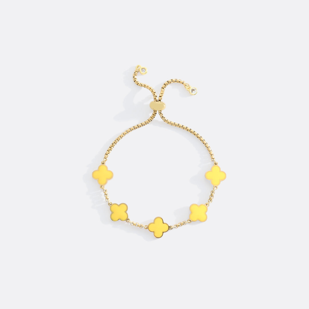 Clover enameled bracelet