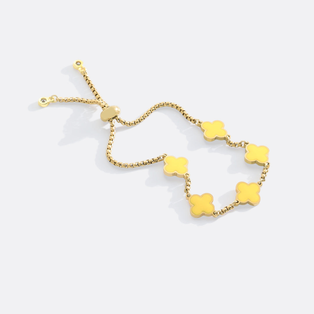 Clover enameled bracelet