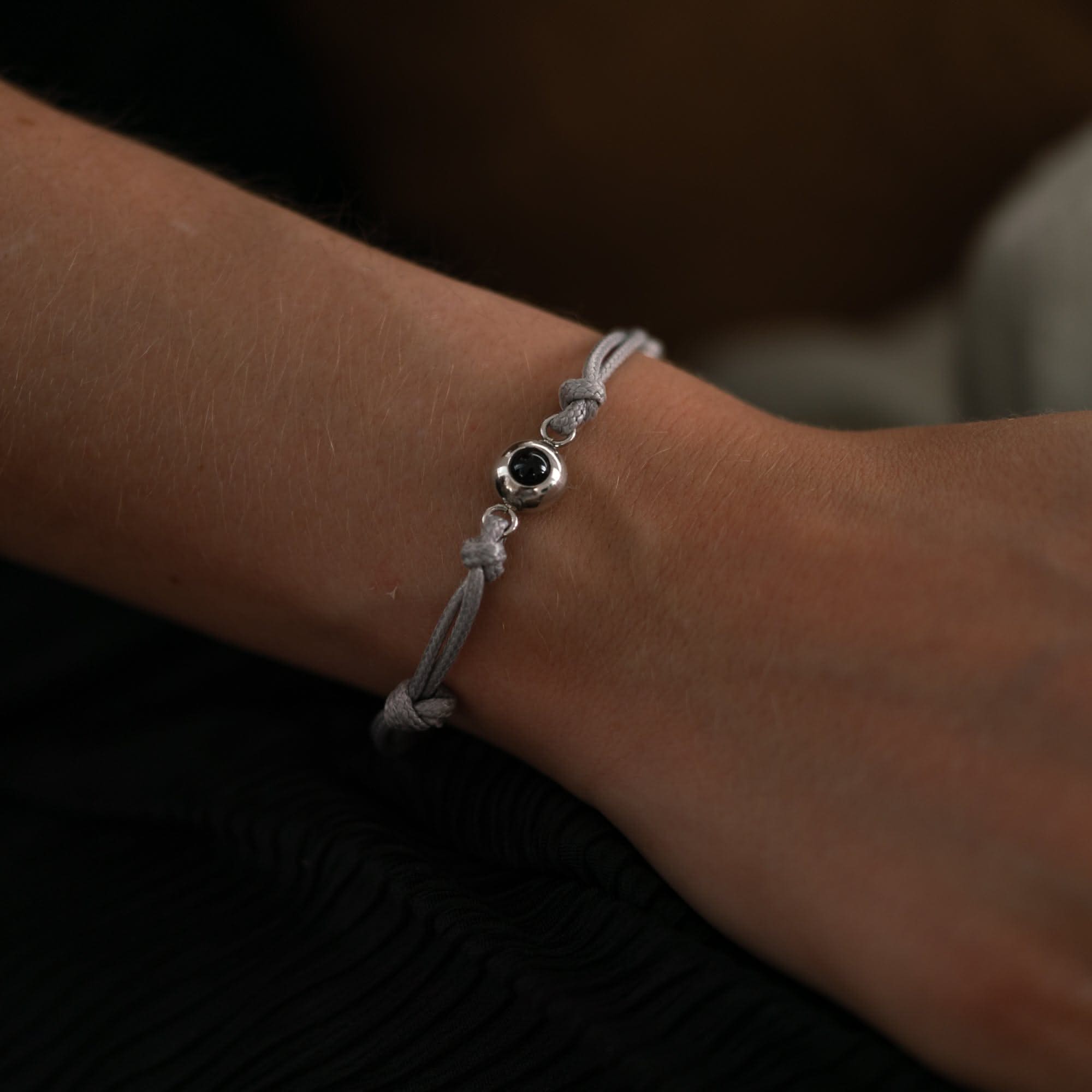 Photo bracelet with your photo - sailor's knot