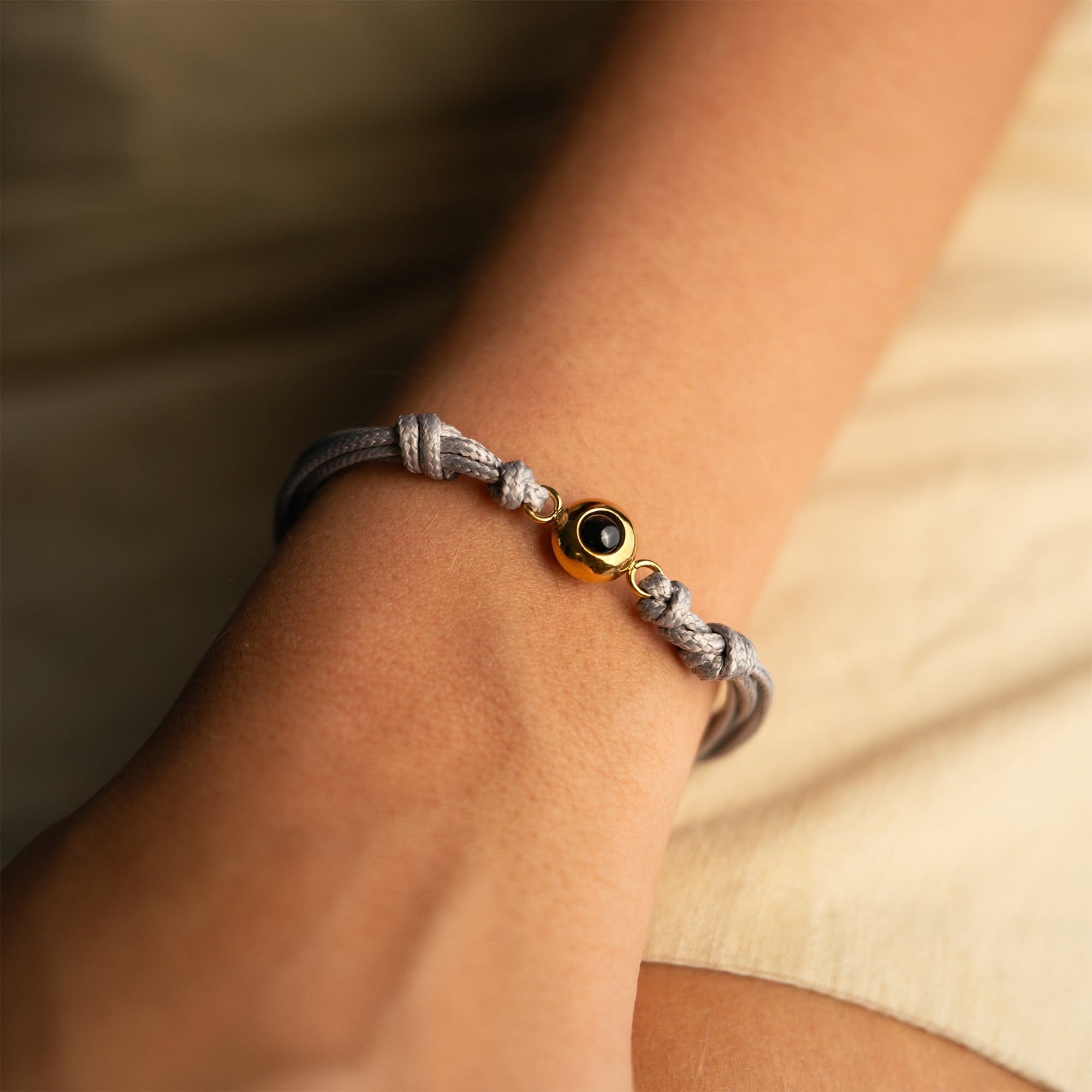 Photo bracelet with your photo - sailor's knot