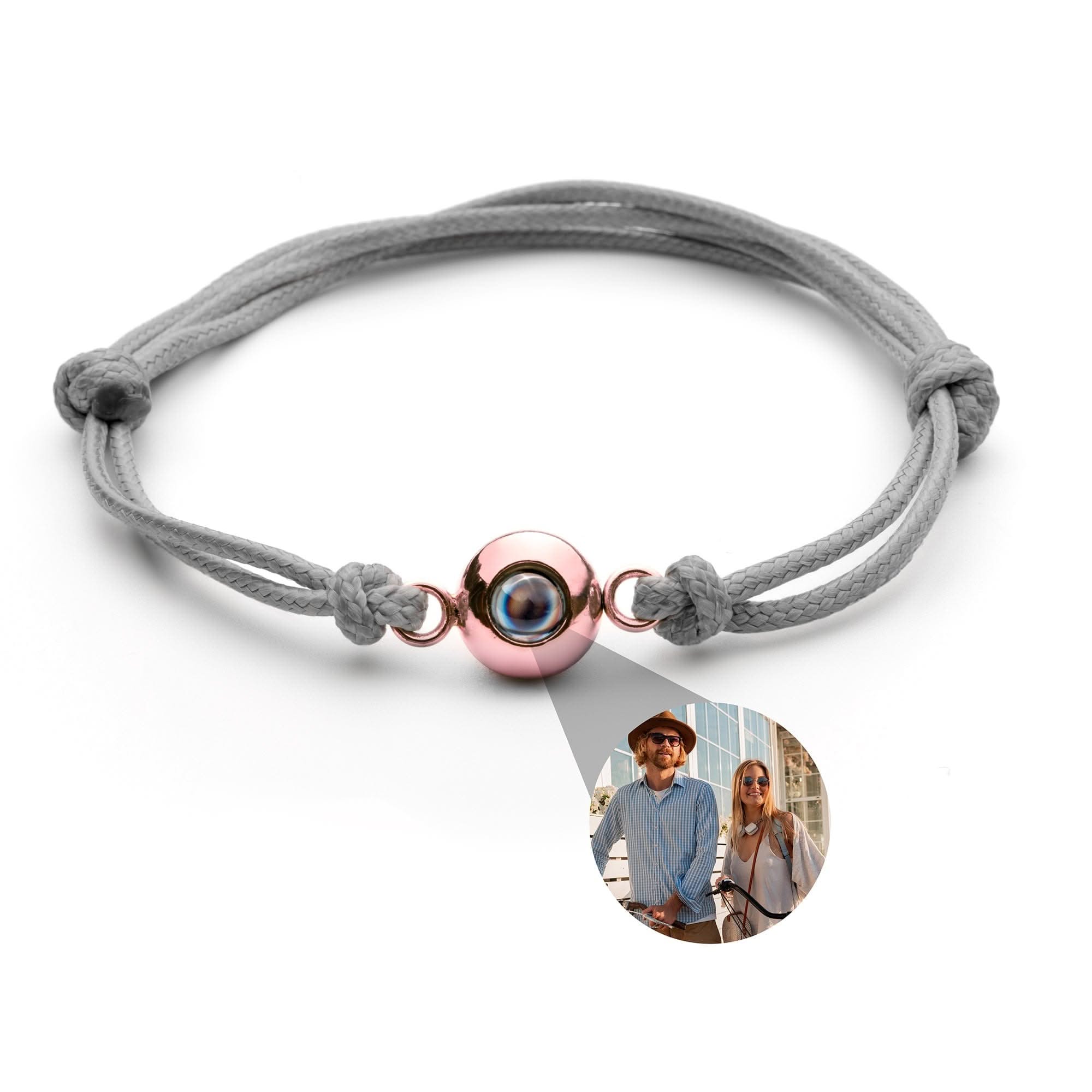 Photo bracelet with your photo - sailor's knot