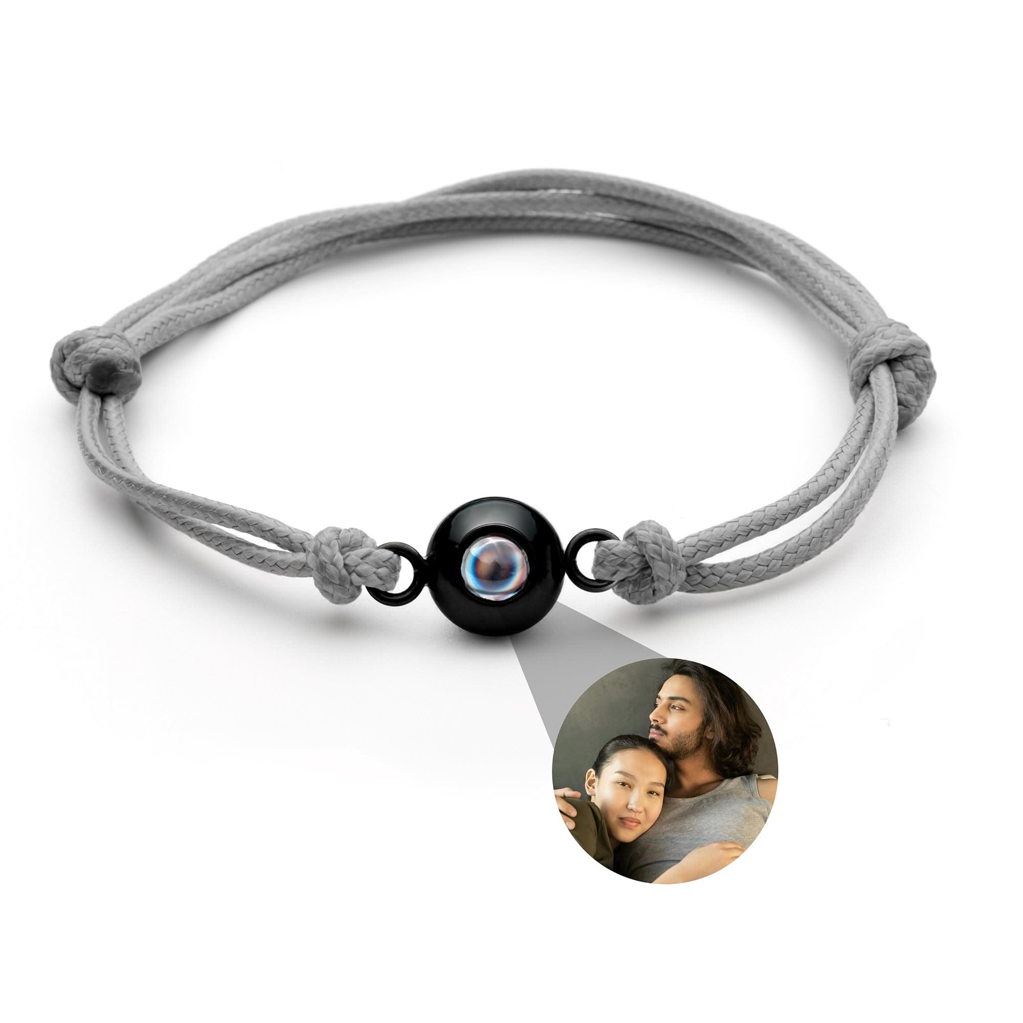 Photo bracelet with your photo - sailor's knot