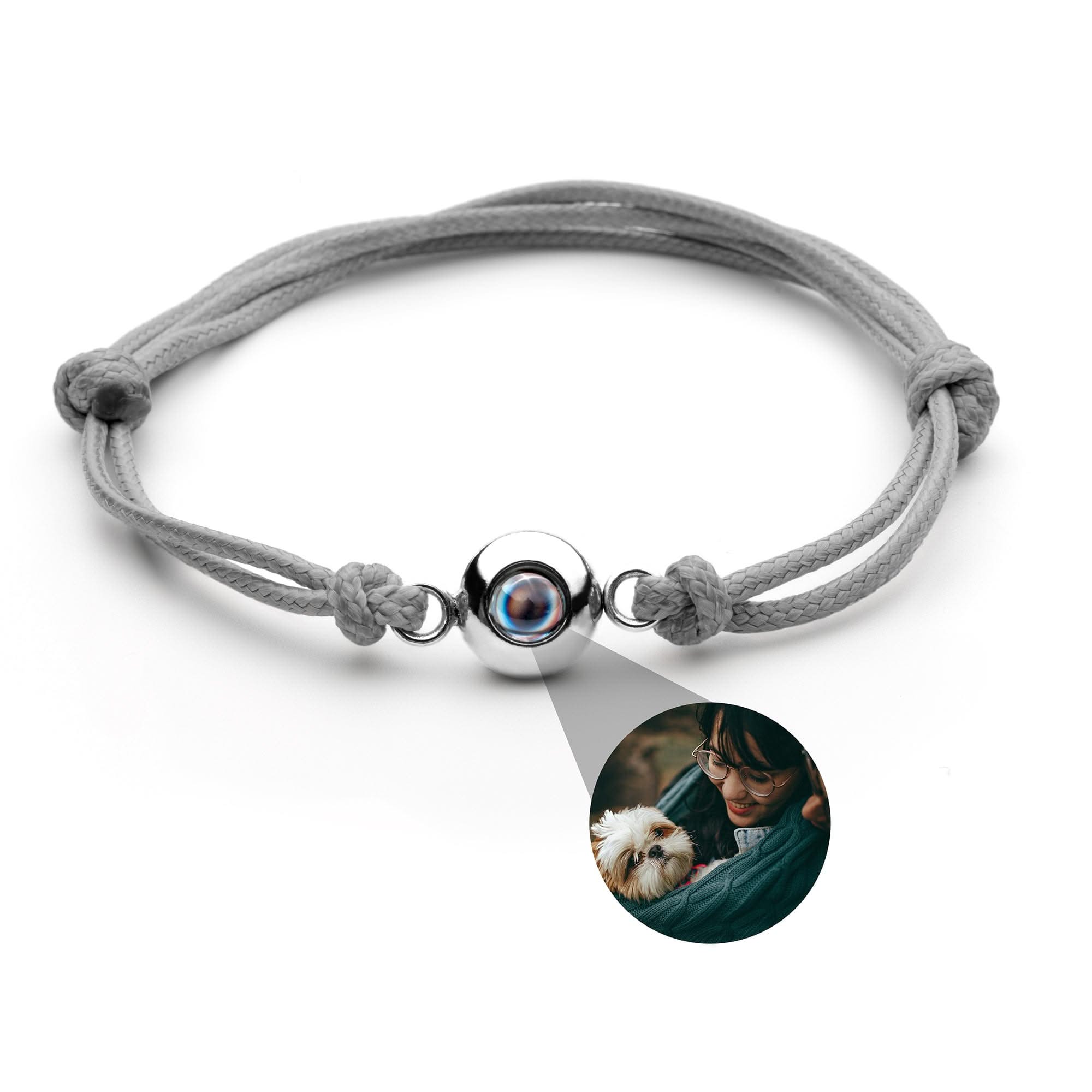 Photo bracelet with your photo - sailor's knot