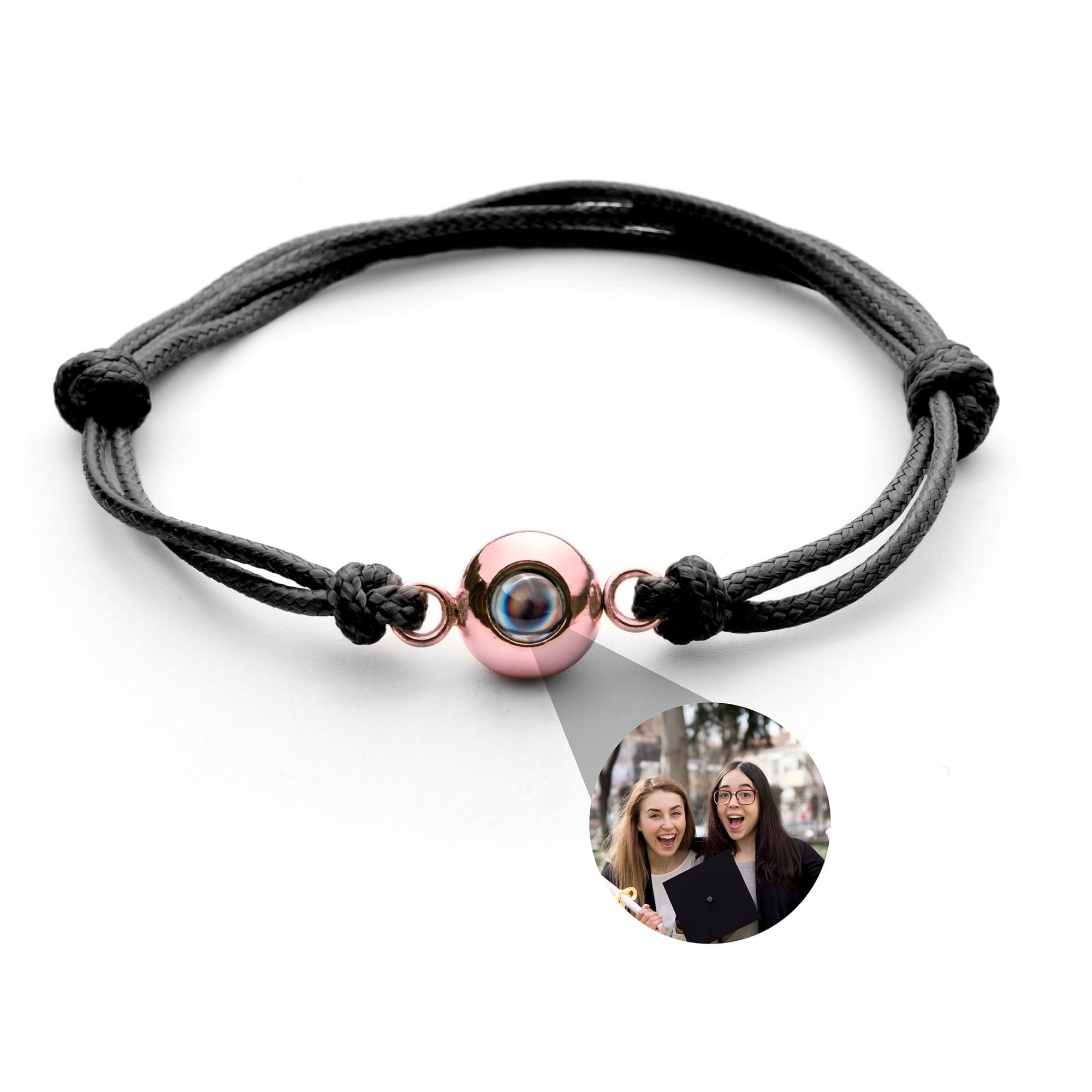 Photo bracelet with your photo - sailor's knot