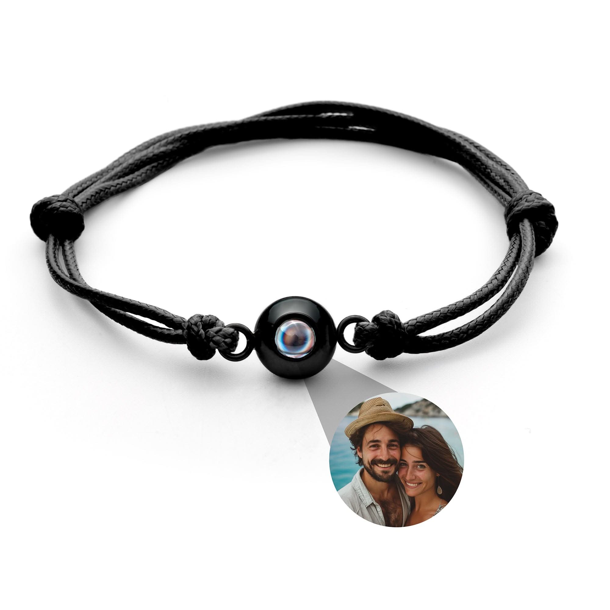 Photo bracelet with your photo - sailor's knot