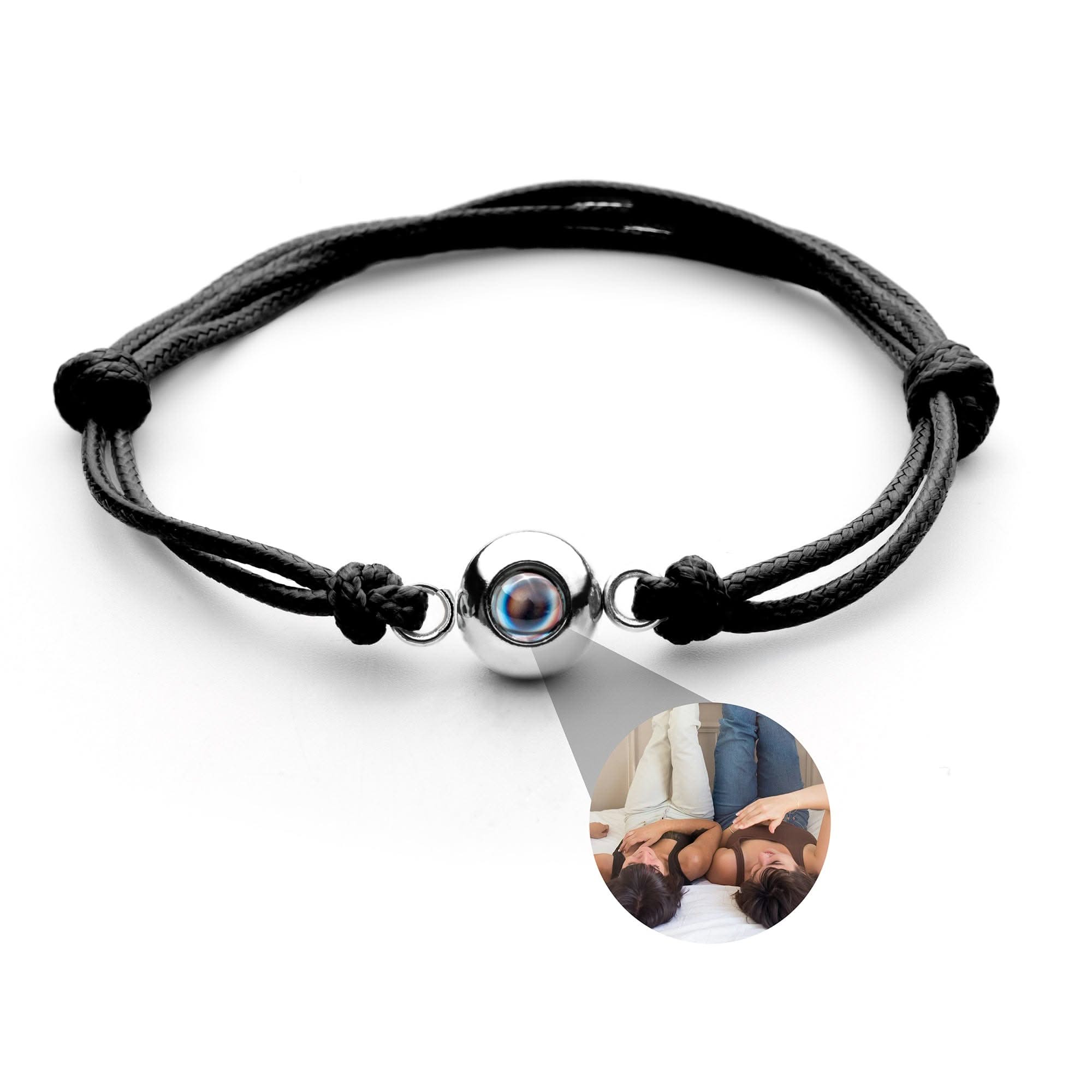 Photo bracelet with your photo - sailor's knot