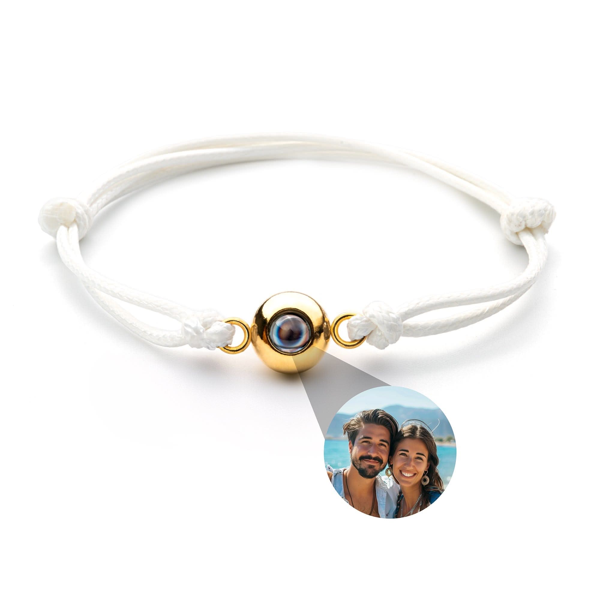 Photo bracelet with your photo - sailor's knot