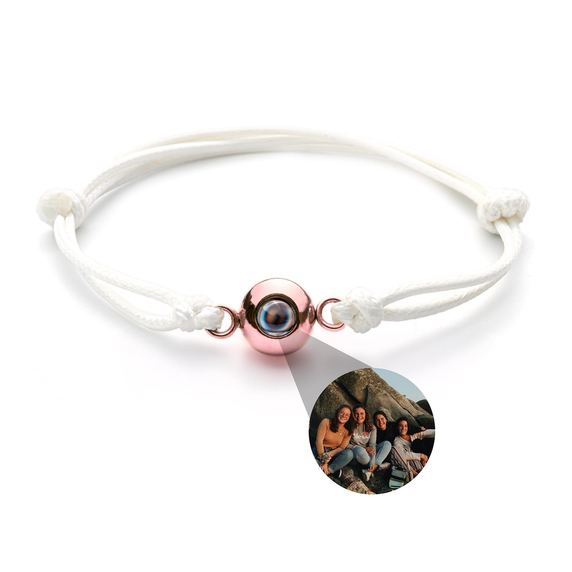 Photo bracelet with your photo - sailor's knot