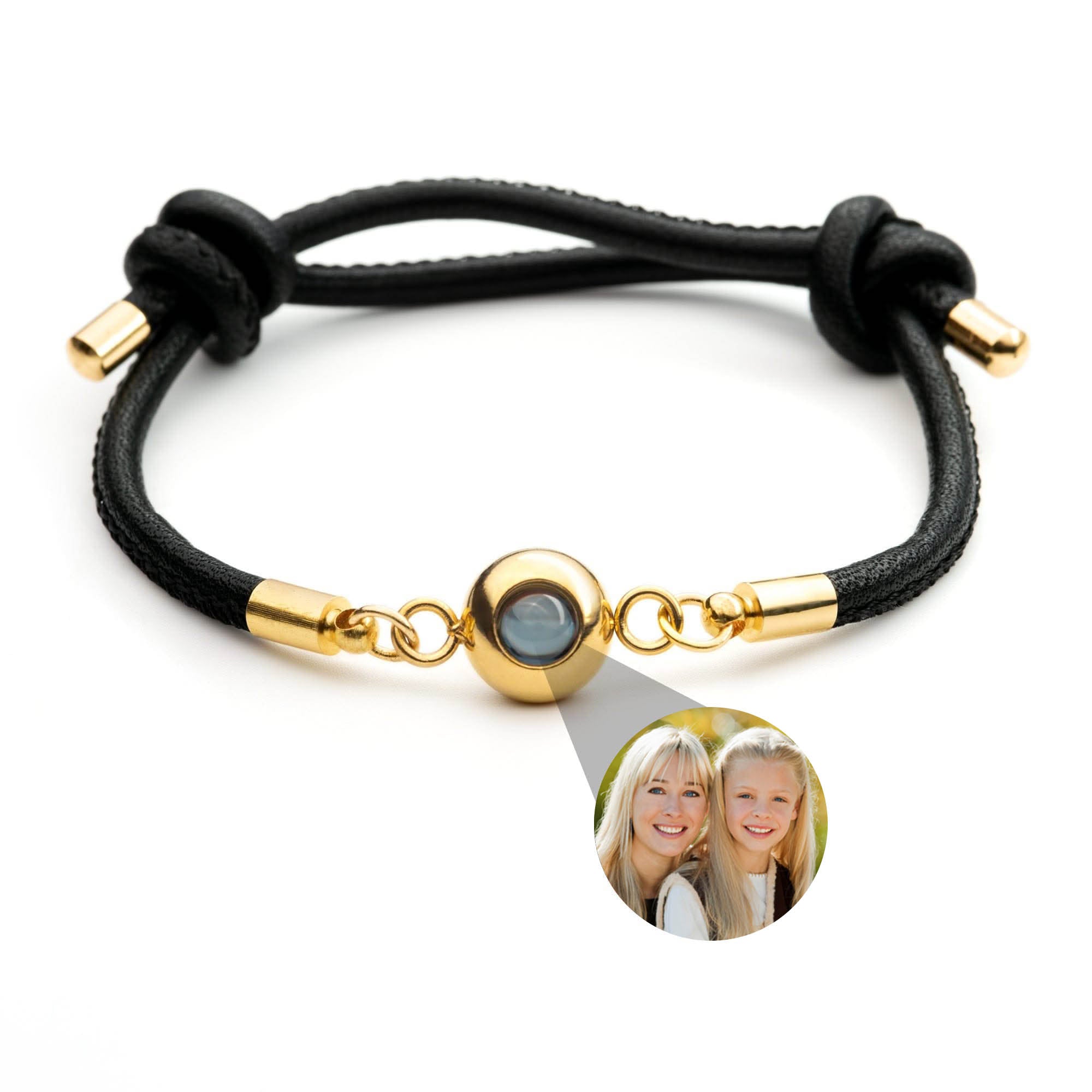 Photo bracelet with your own photo - leather