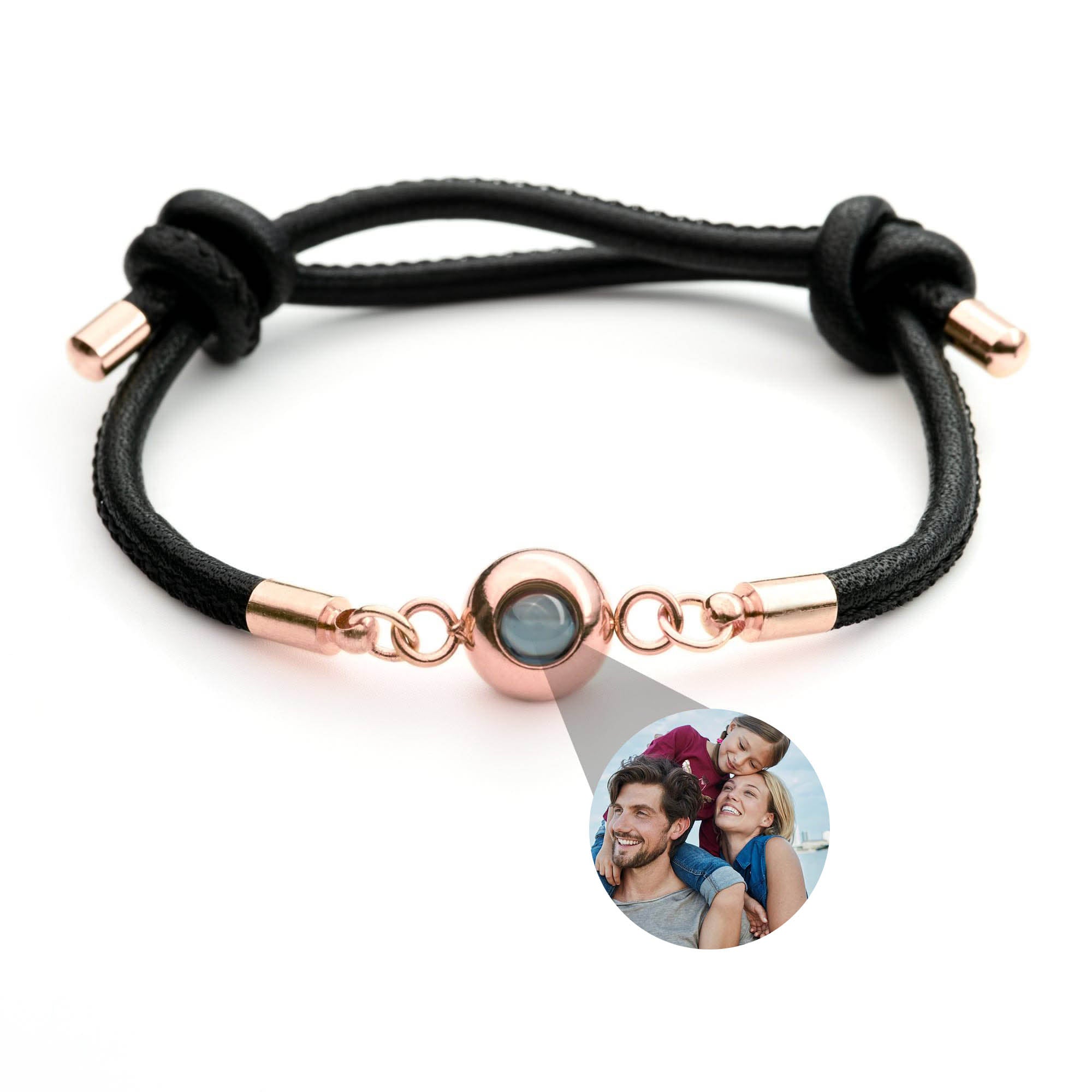 Photo bracelet with your own photo - leather