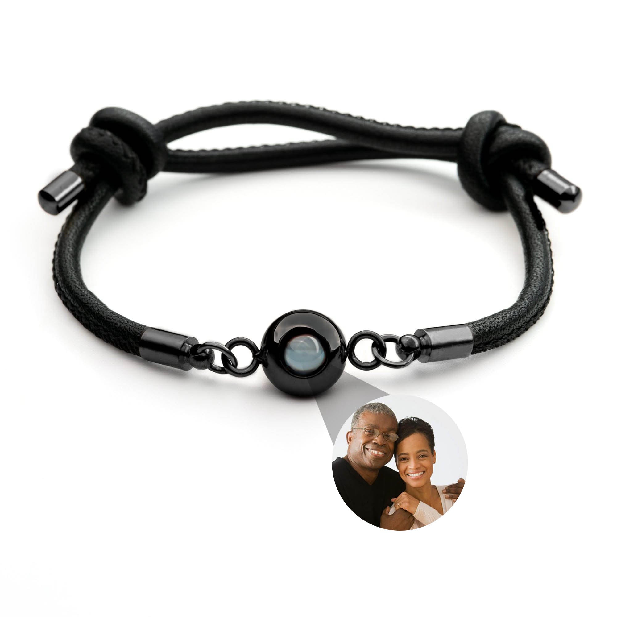 Photo bracelet with your own photo - leather
