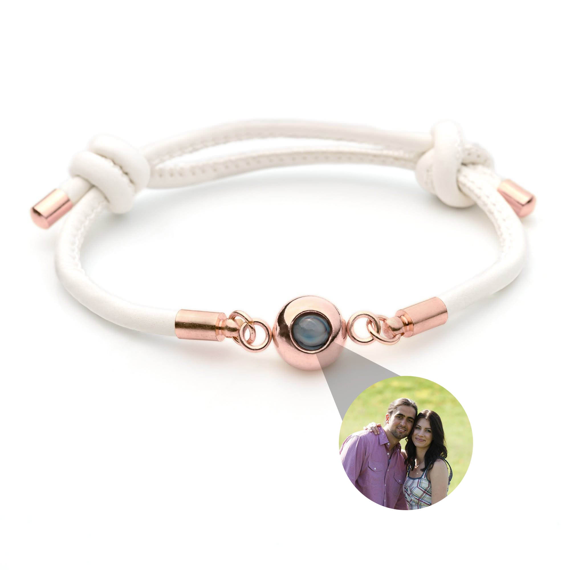 Photo bracelet with your own photo - leather