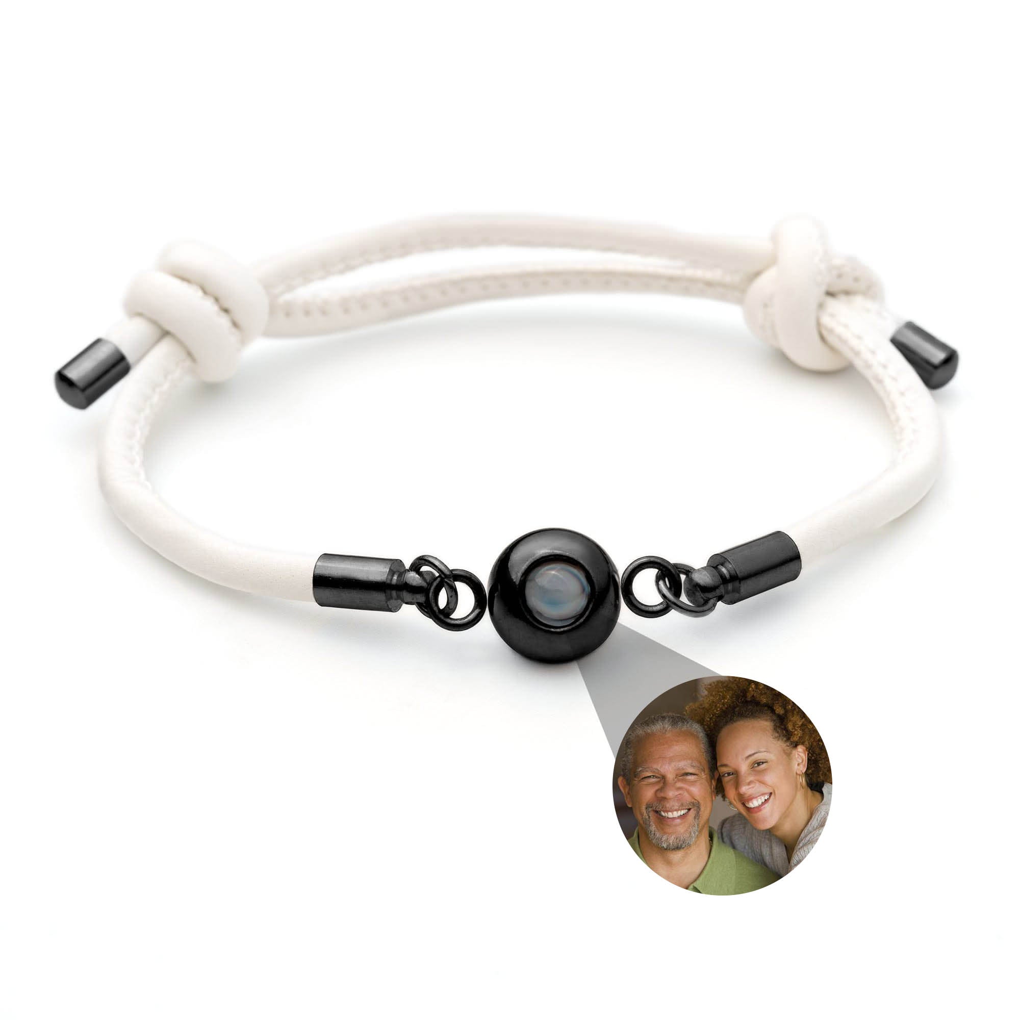 Photo bracelet with your own photo - leather