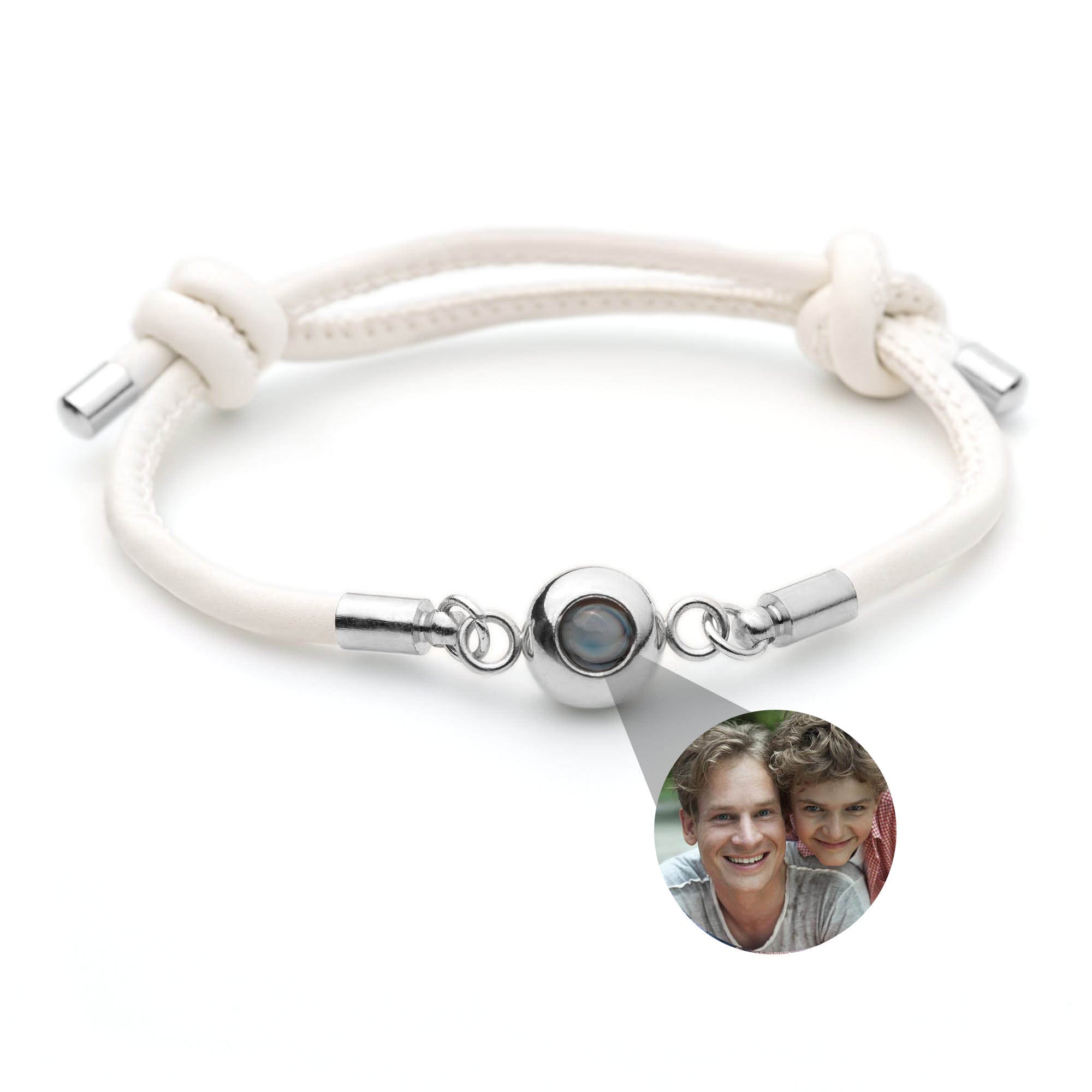 Photo bracelet with your own photo - leather