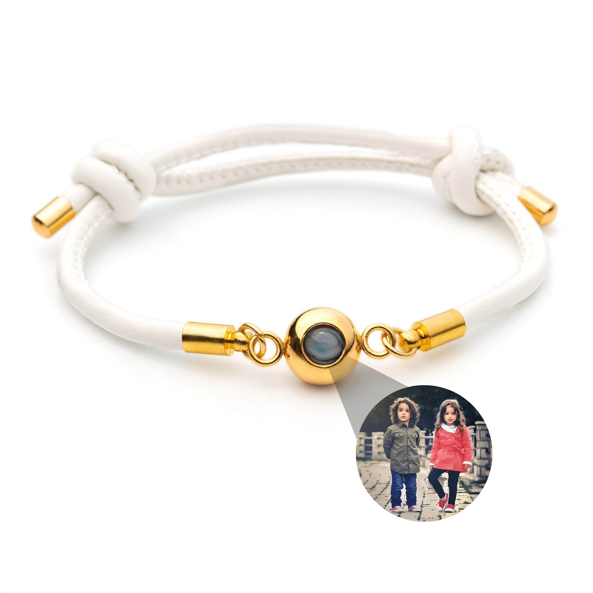 Photo bracelet with your own photo - leather