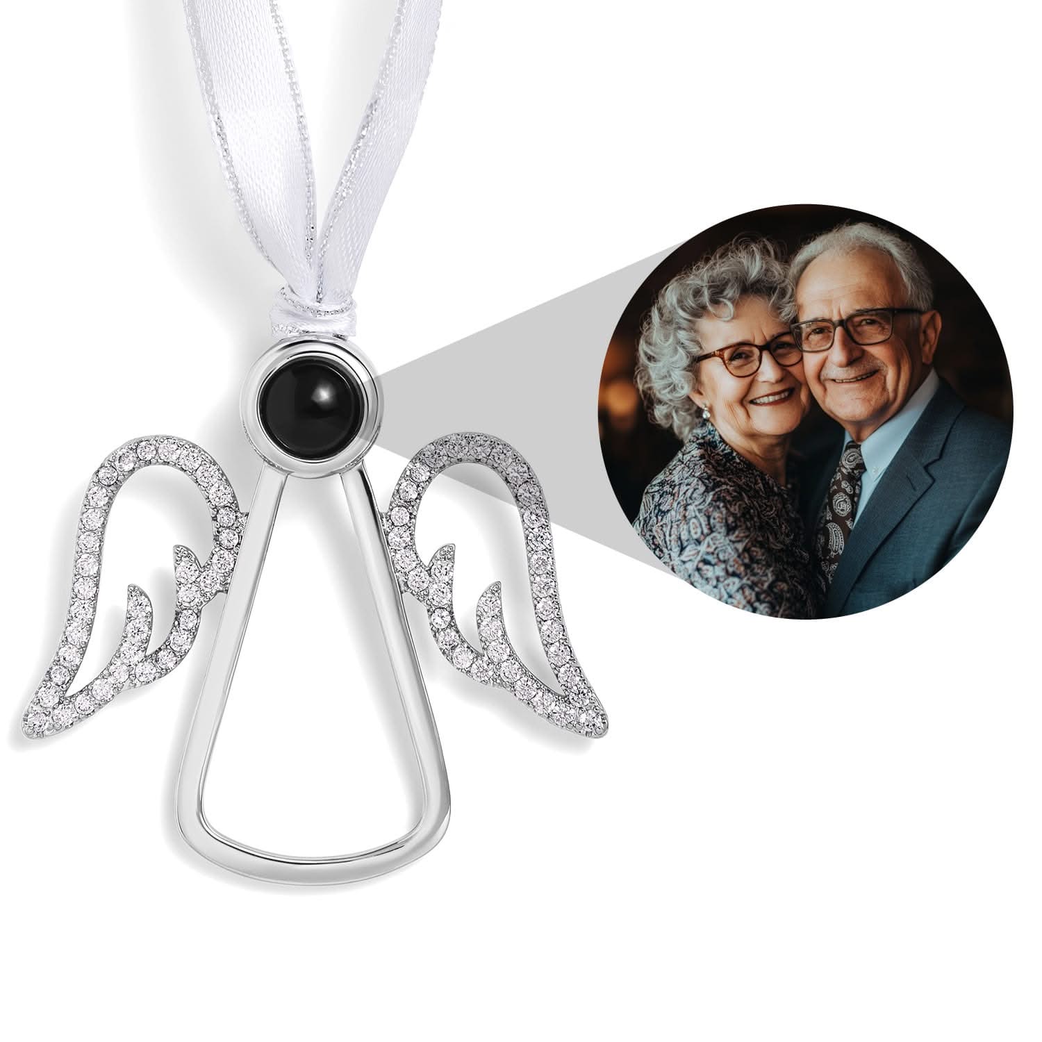 Personalized angel photo ornament