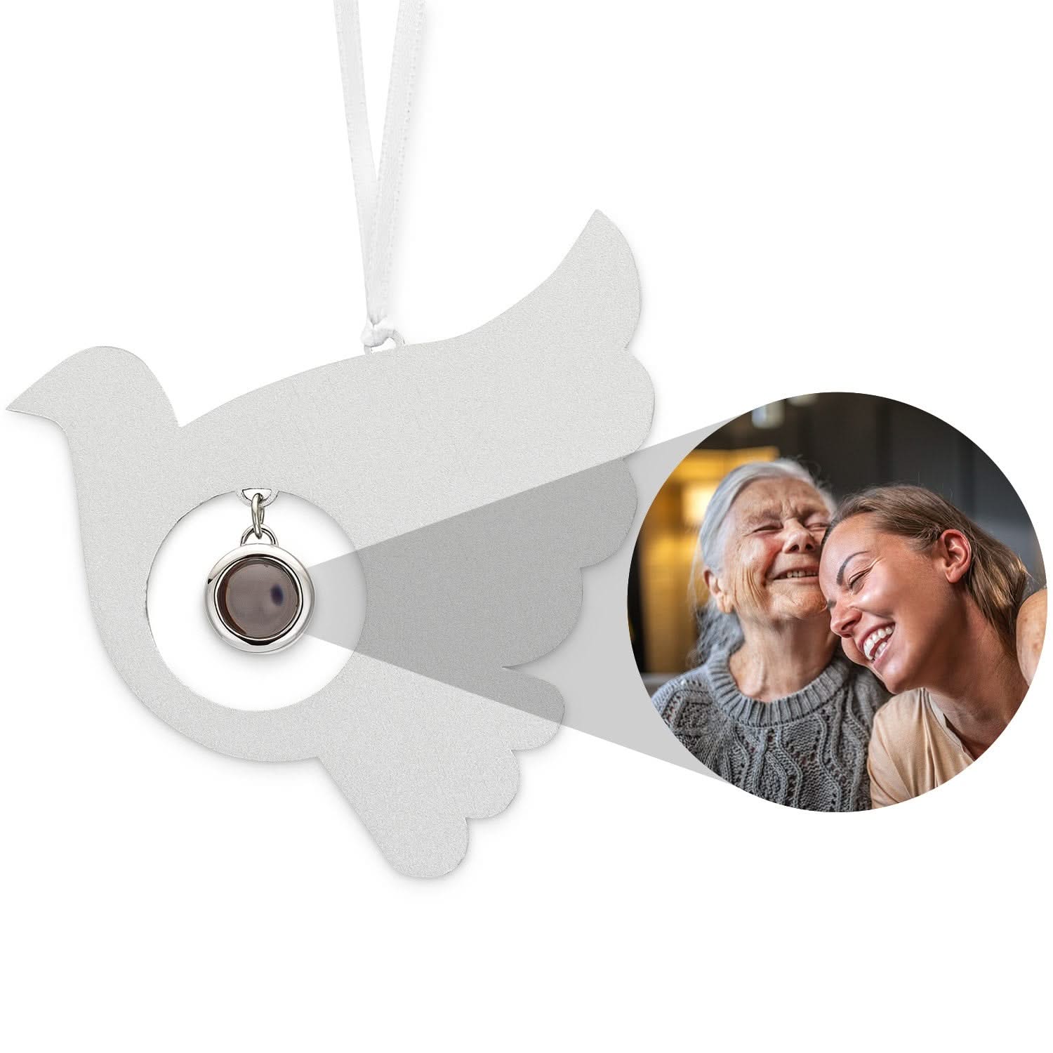 Personalized bird photo ornament