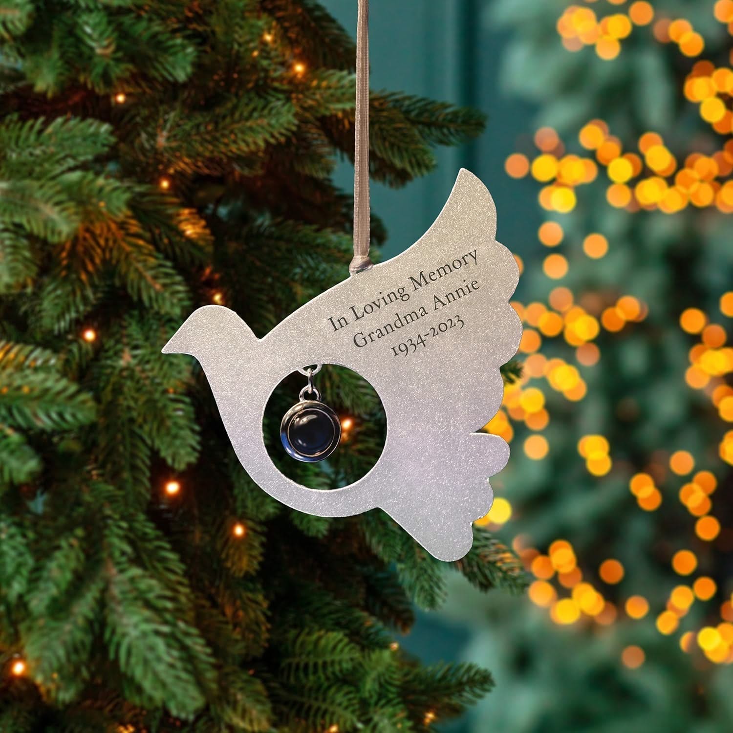 Personalized bird photo ornament