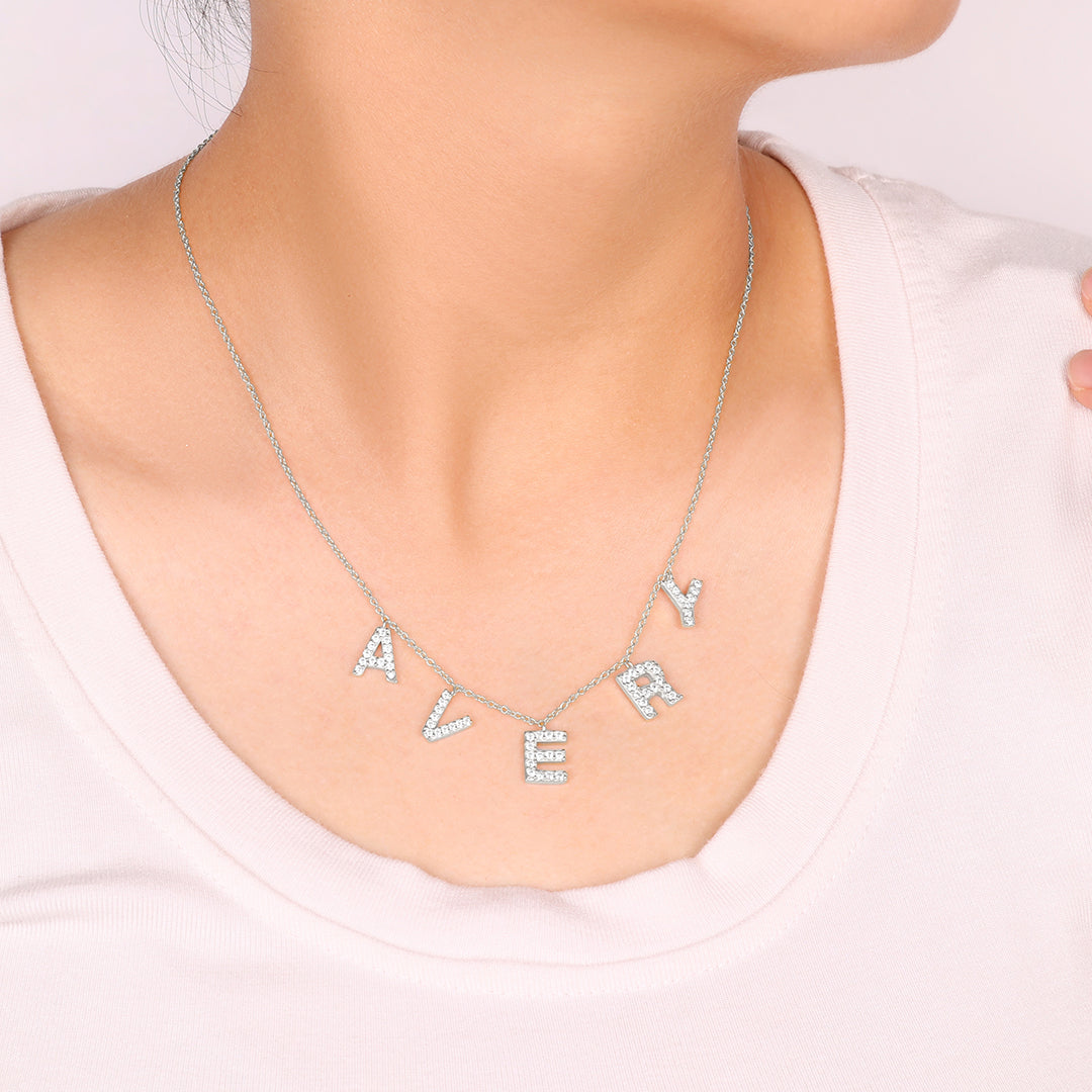 Block Letter Name Necklace