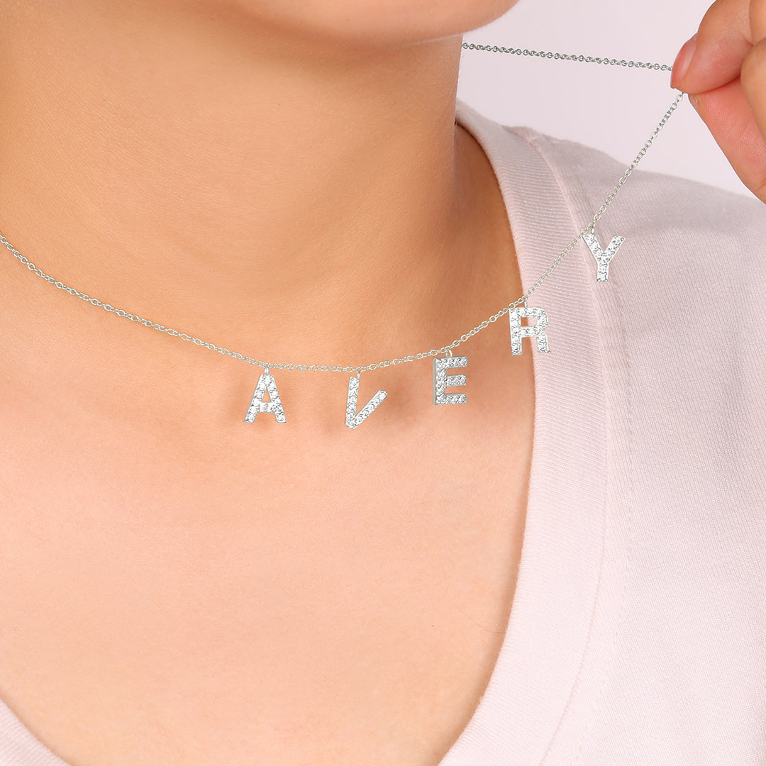 Block Letter Name Necklace