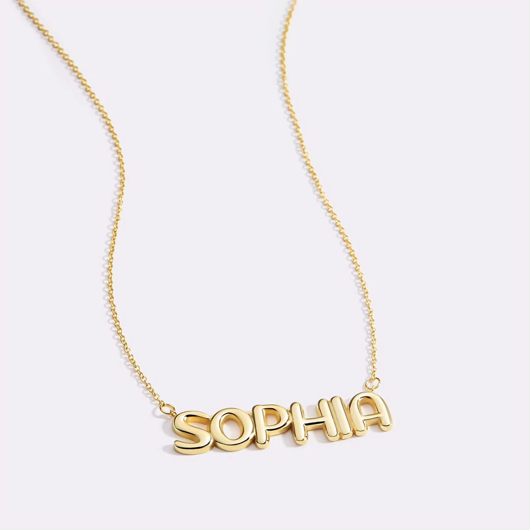 Name and balloon necklace