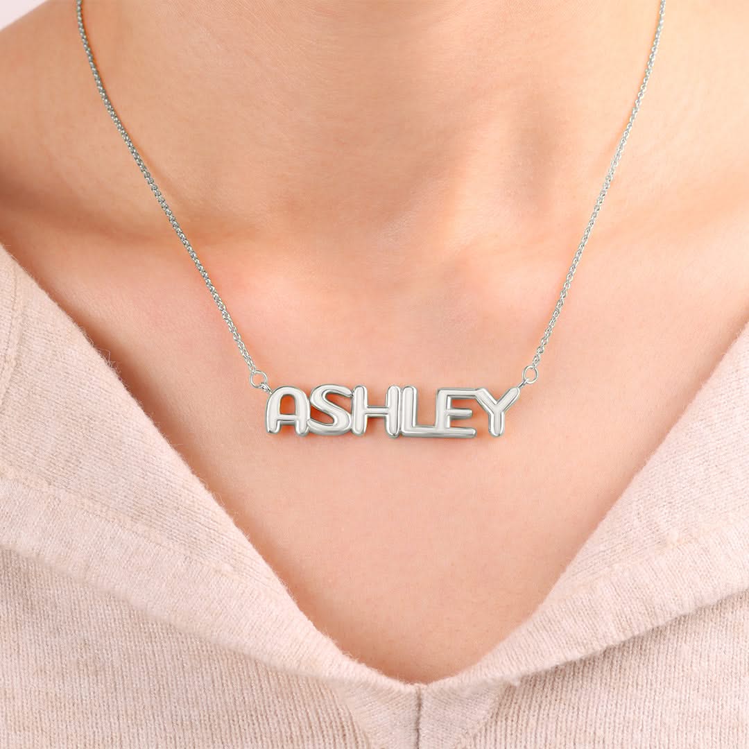 Name and balloon necklace
