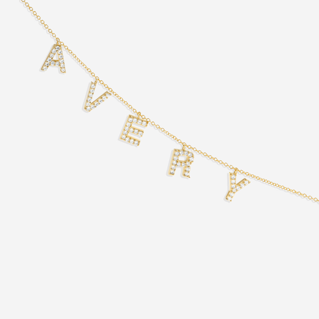 Block Letter Name Necklace