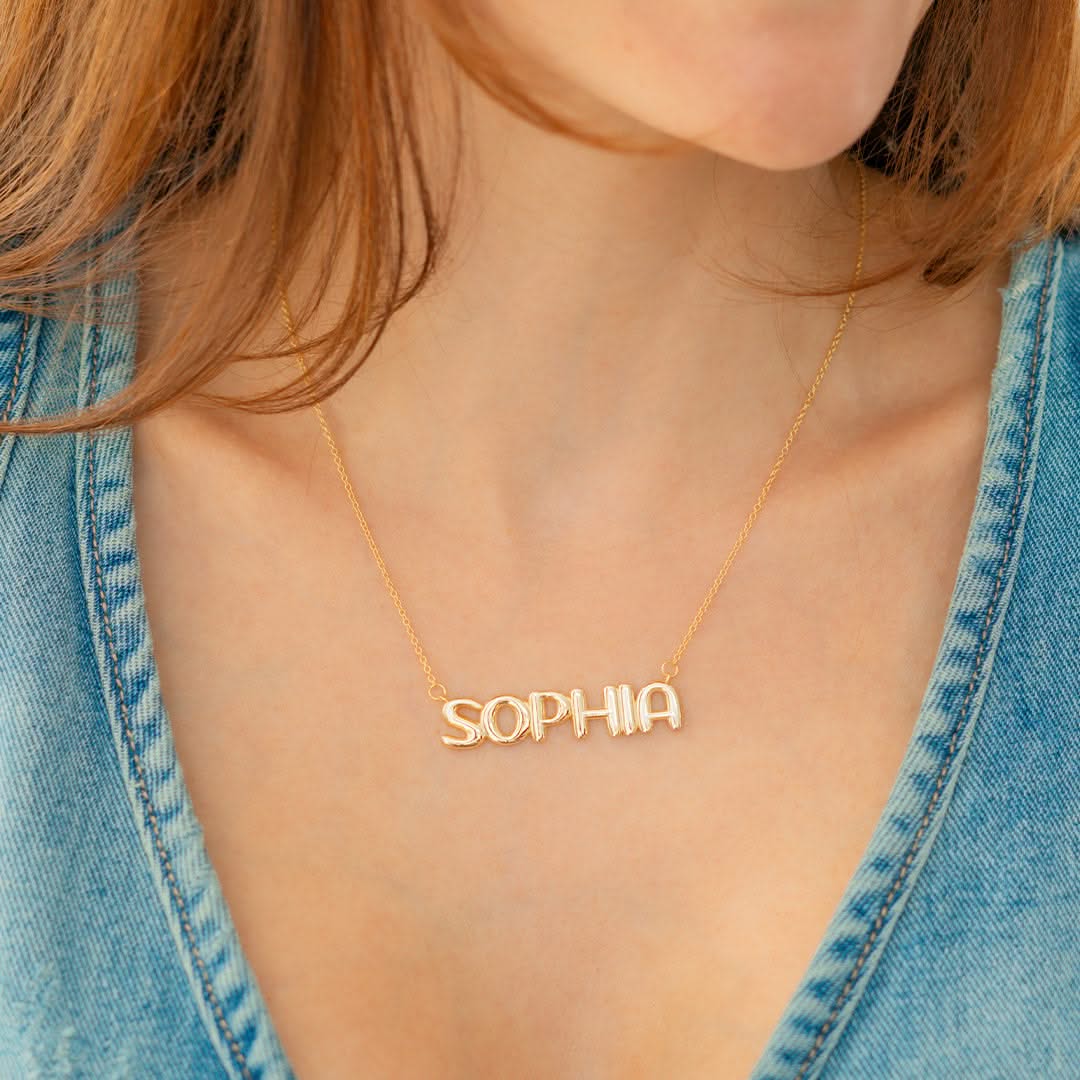 Name and balloon necklace